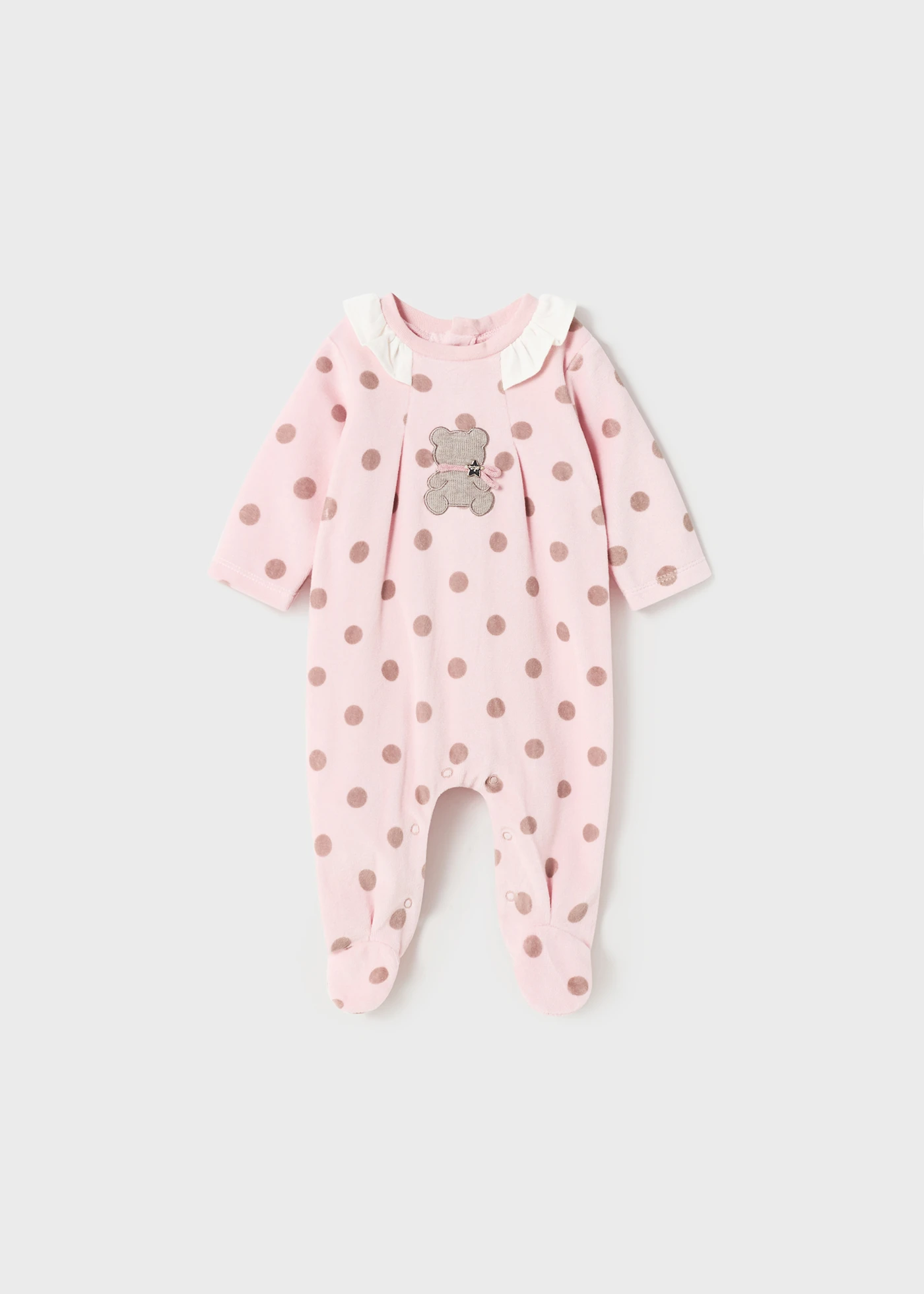 Mayoral Velour Onesie Style 2737 - Baby Rose